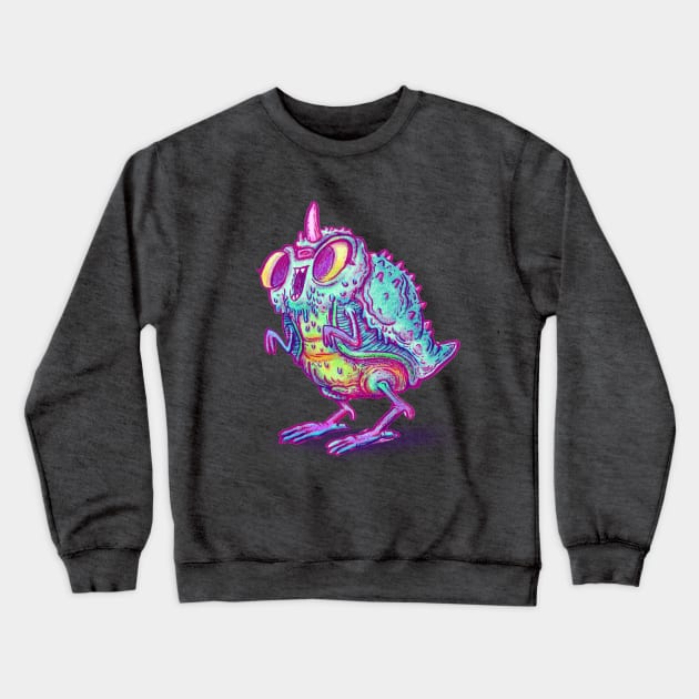 Kaiju Bird Chick Monster Crewneck Sweatshirt by natebear